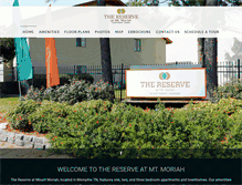 Tablet Screenshot of liveatthereserveapartments.com